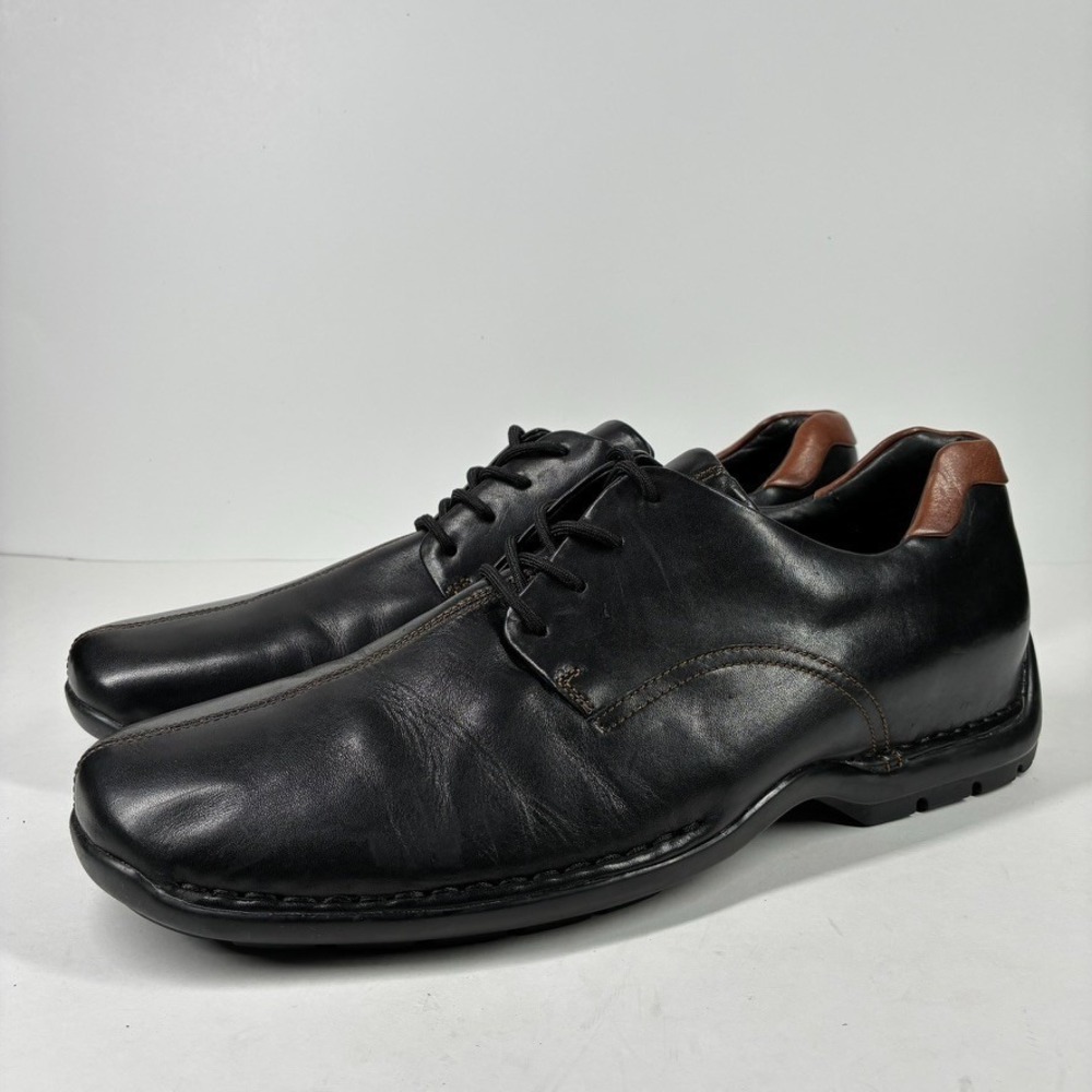 Cole Haan Zeno Lace II Men's 13M Black Leather Driving Oxford Dress Shoes C04073